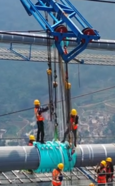 桥梁施工猫道搭建手拉葫芦的作用