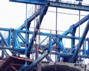 桥梁建造菱形挂篮手拉葫芦拉紧固定